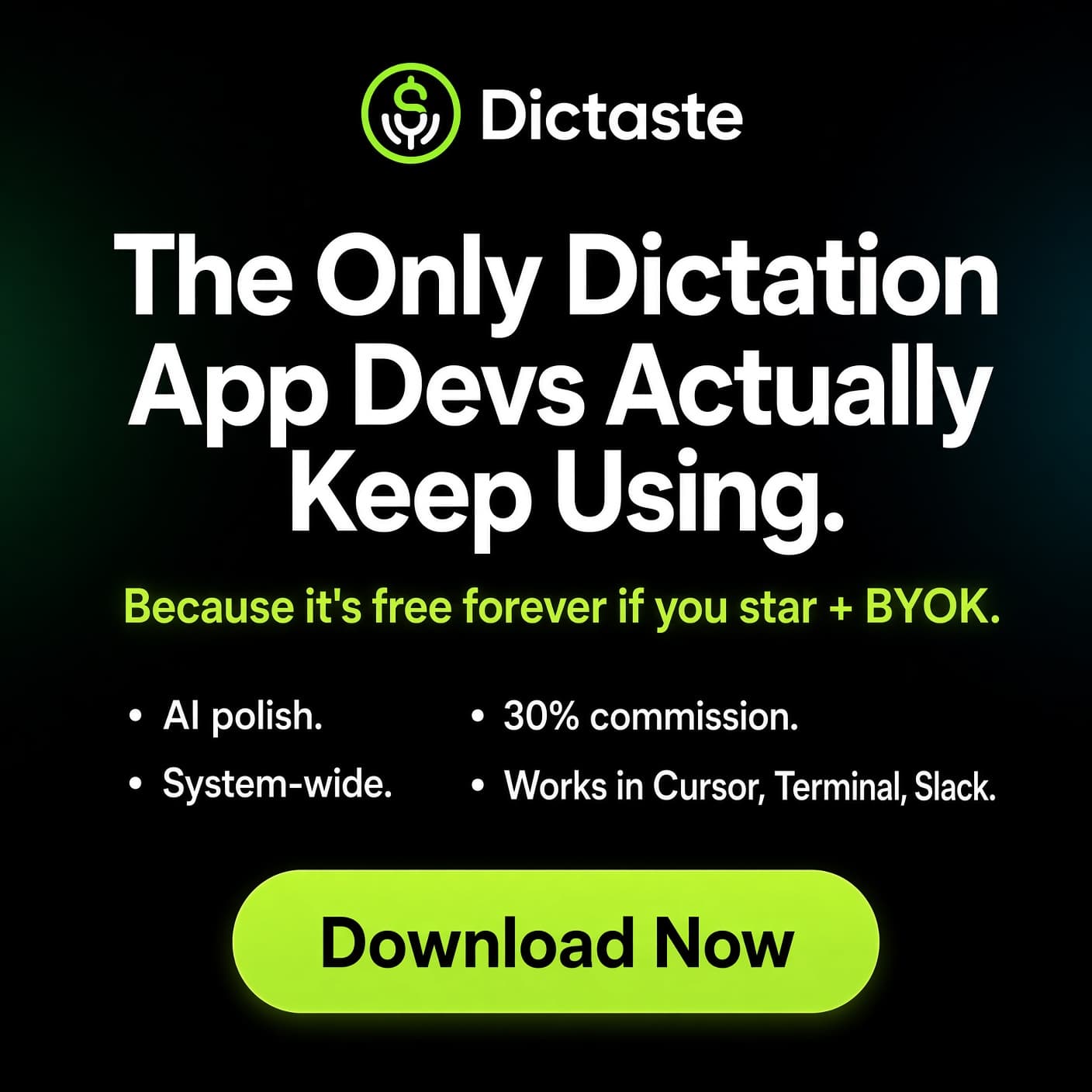 The only dictation app devs keep using