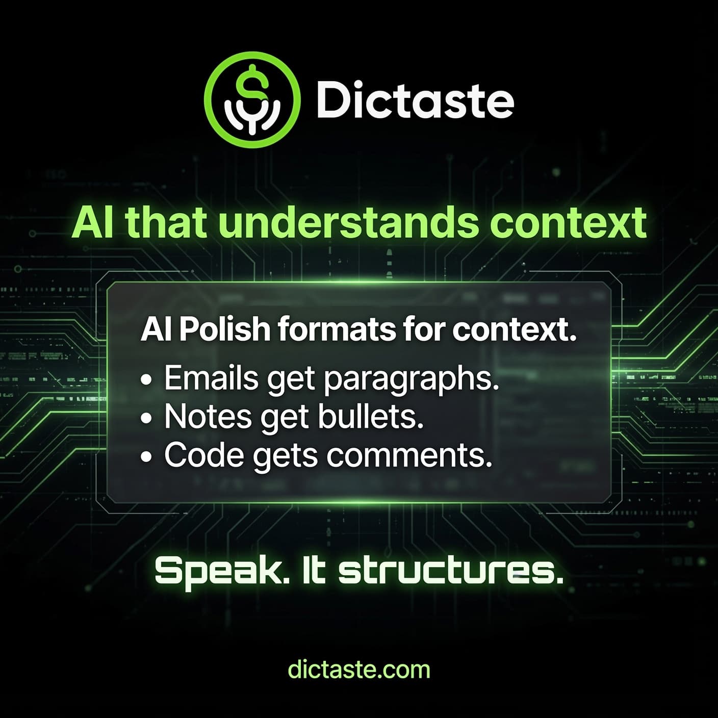 Dictaste dual-mode — dictate and highlight-to-speak